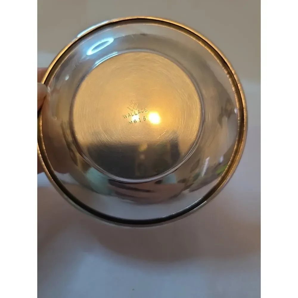 Antique Wallace Silver Plate M616 Creamer Attached Plate Hinged Lid